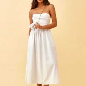 White Reformation Lissa Dress Size 10